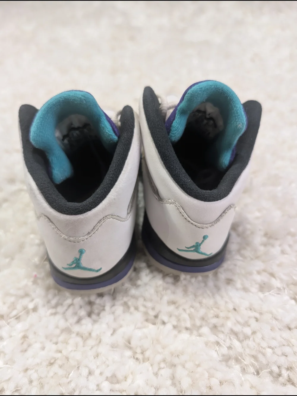 Jordan 5 Grape Kids Retro Basketball Sneakers 9c